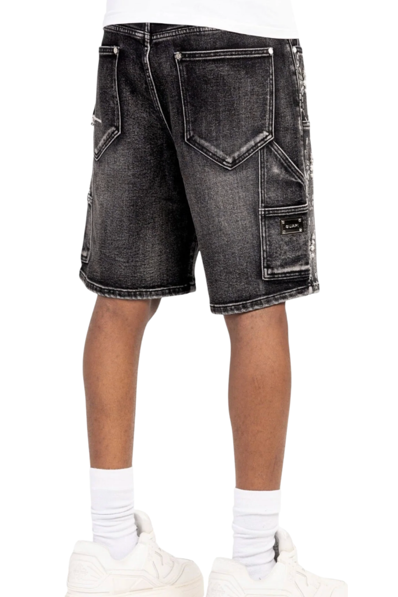 GUAPI | Vintage Obsidian Black Spider Shorts