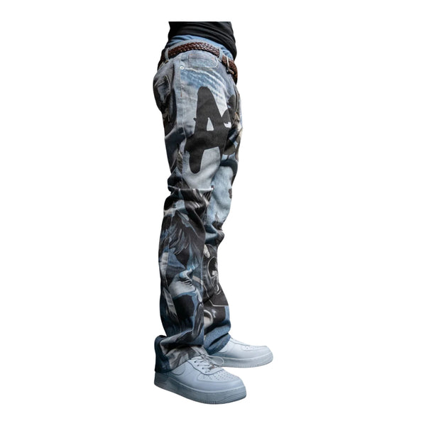 ARMOR JEANS DIGITAL PRINT STACKED JEANS