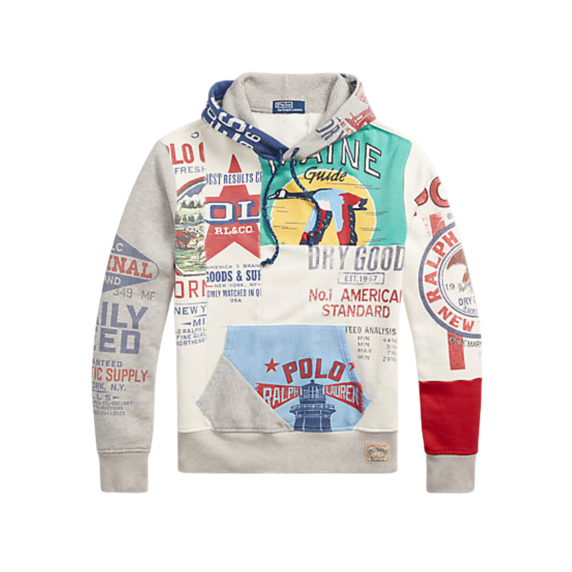 RALPH LAUREN Patchwork Fleece Graphic Hoodie – The Superior Shop
