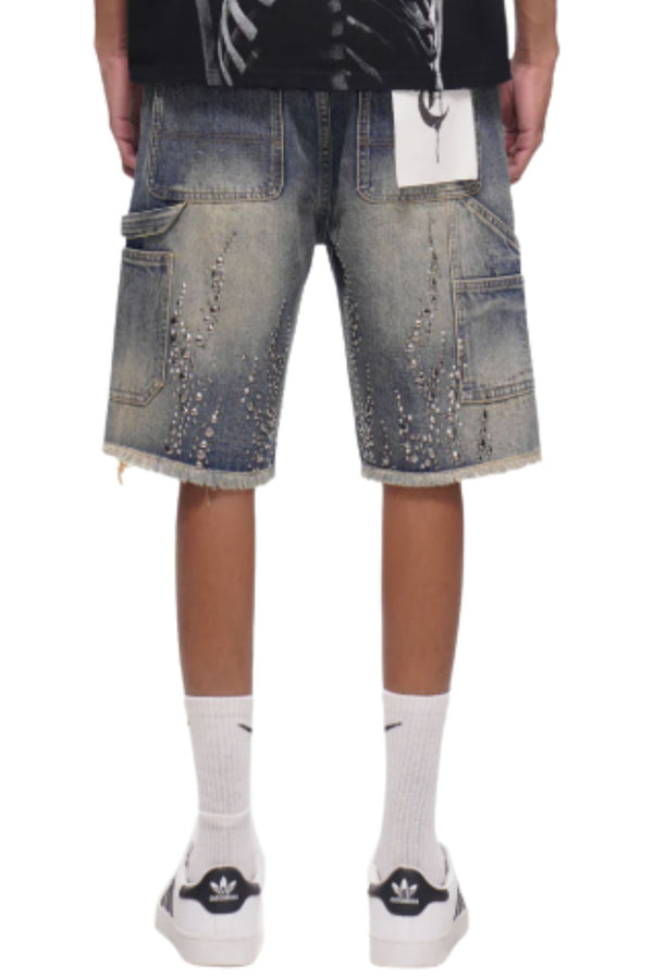 TRNCHS | Shrapnel  Denim Shorts