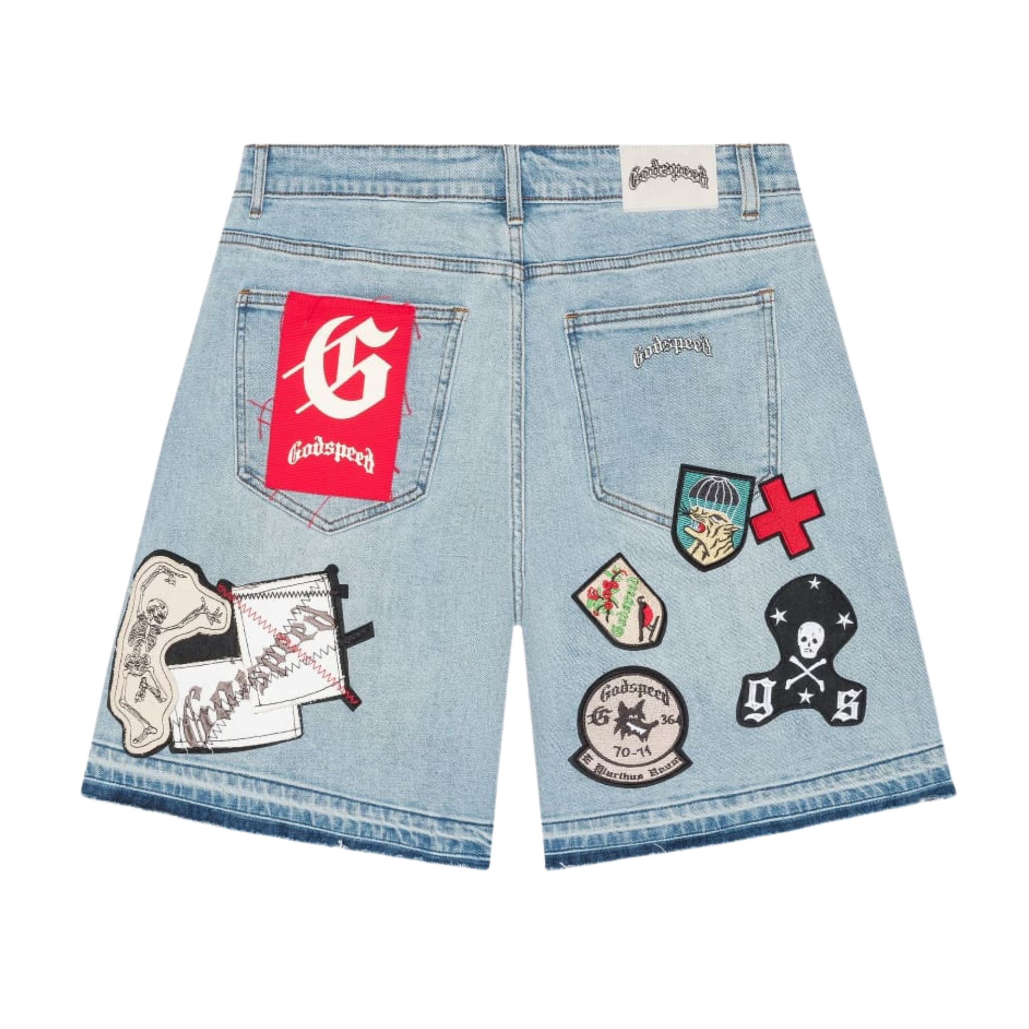 GODSPEED PATCHWORK BLUE DENIM Shorts