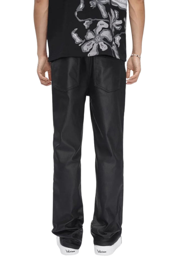VALABASAS | Punctured Stacked Jeans Black