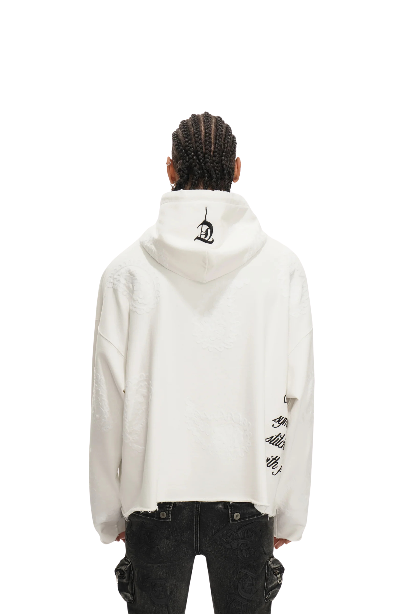 Trnchs | "Paisley Command" White Hoodie