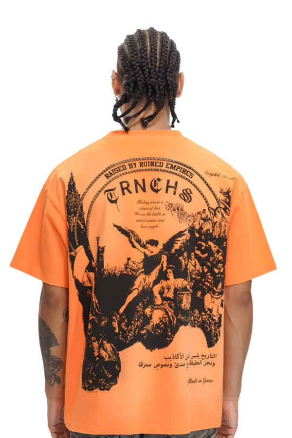 TRNCHS | Post Empire Orange Tee