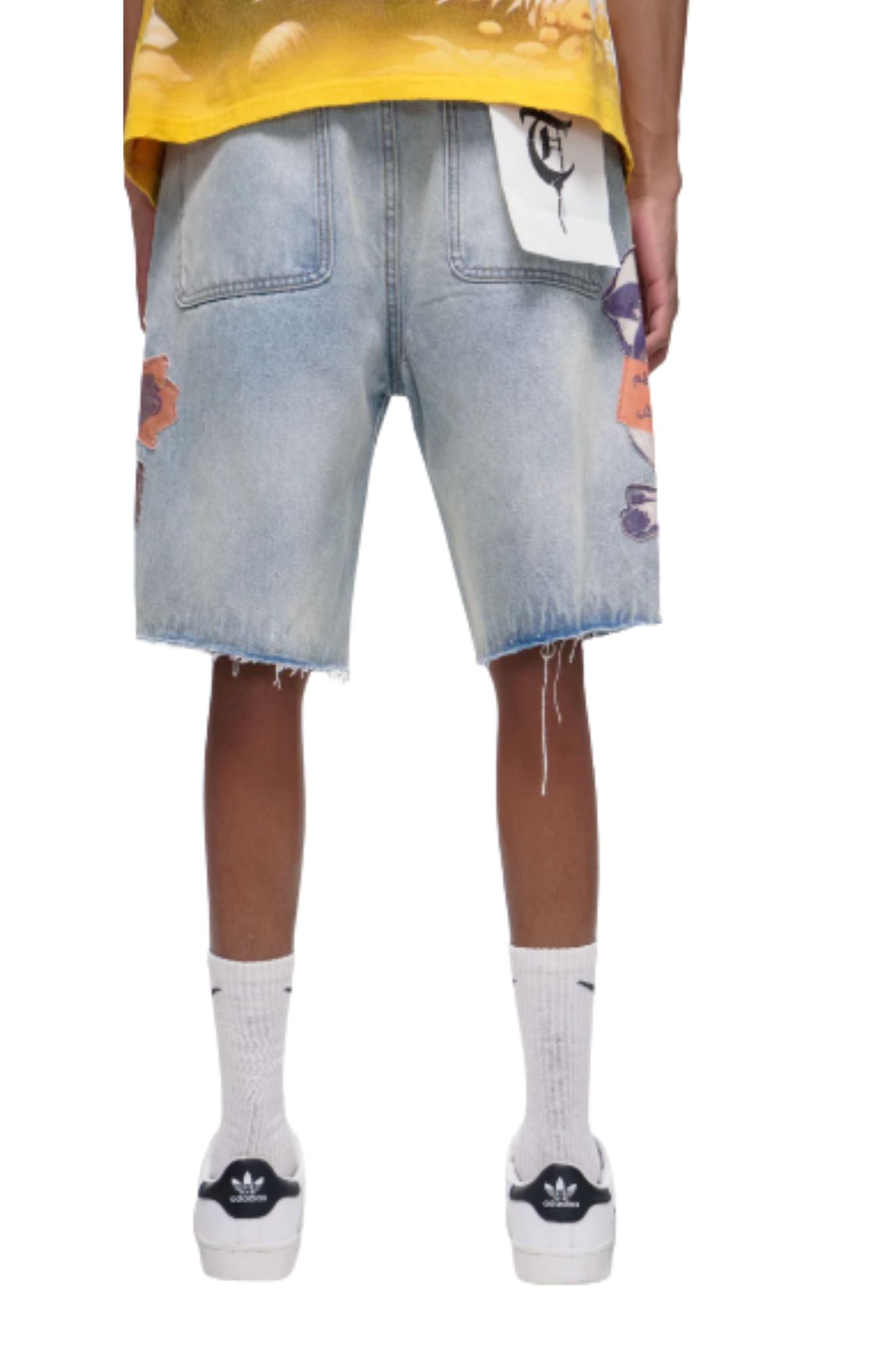 TRNCHS | Collage Wash Denim Shorts