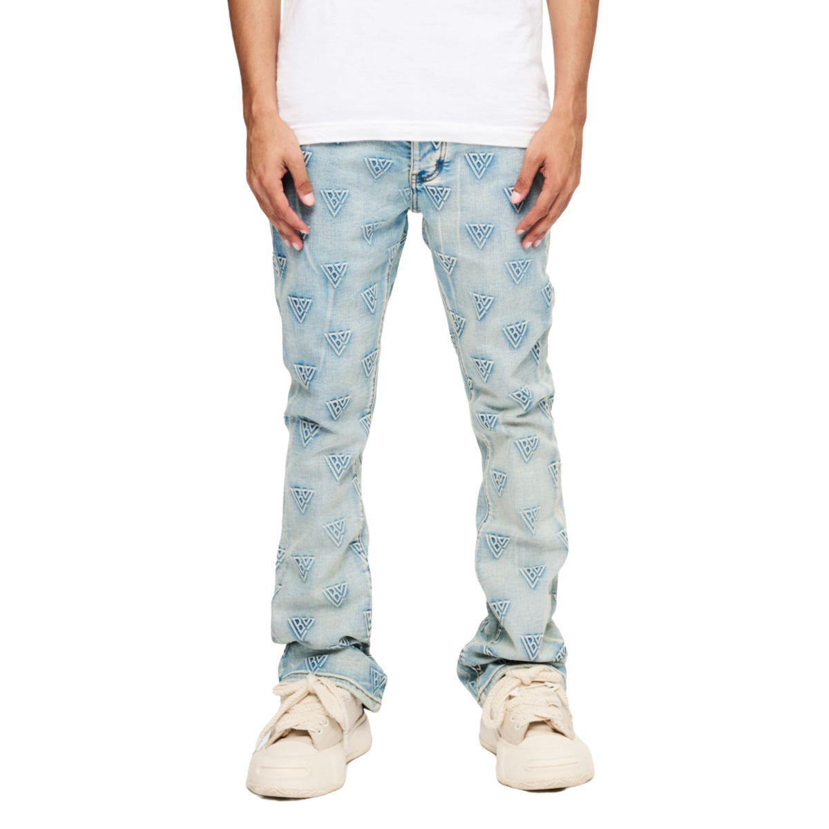 Valabasas Tagged Stacked Flare Jean - Denim | Superior Shop