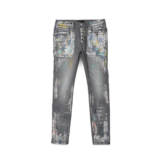 PURPLE BRAND Iridescent Painter Jeans