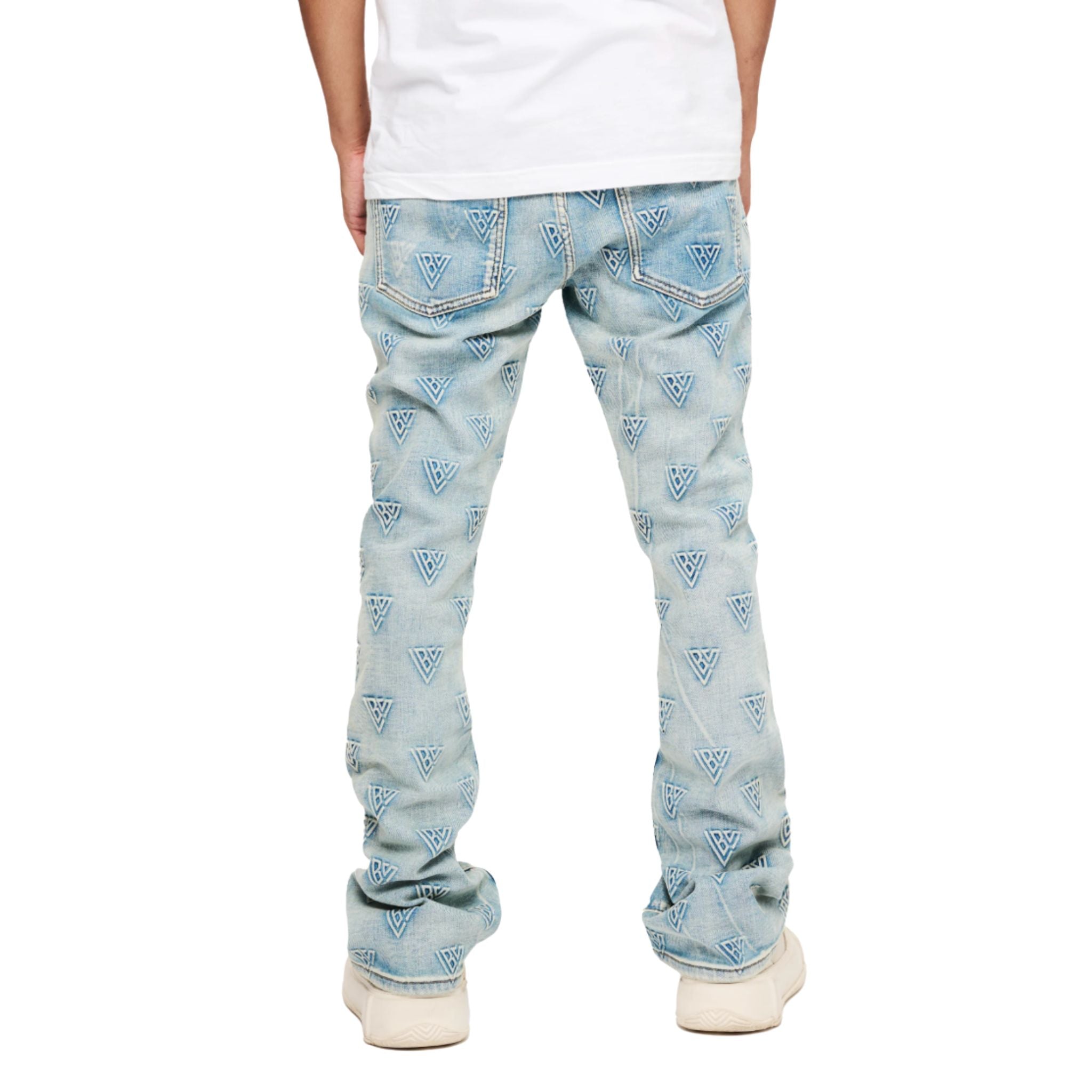 VALABASAS TAGGED STACKED FLARE JEAN
