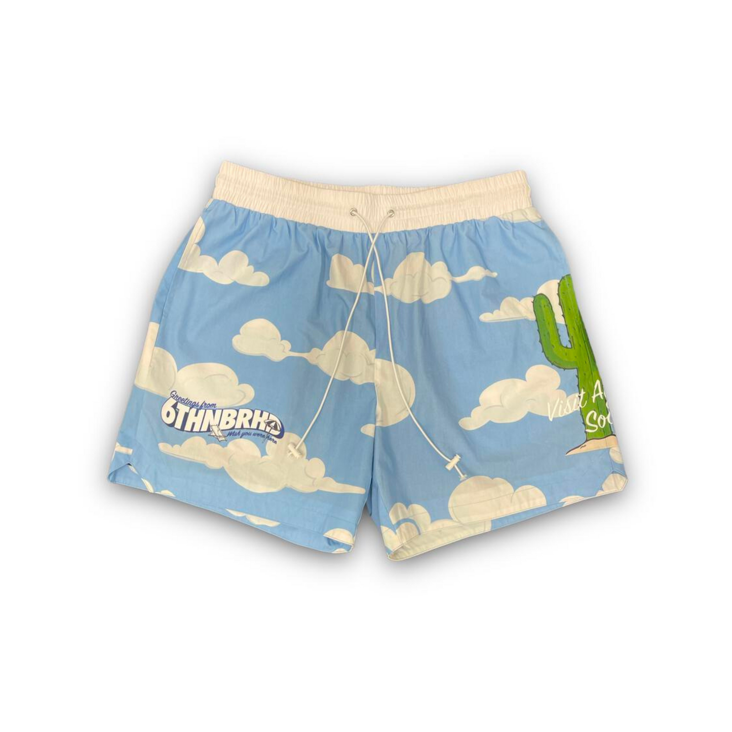 6TH NBRHD "Greetings From" Short - Blue