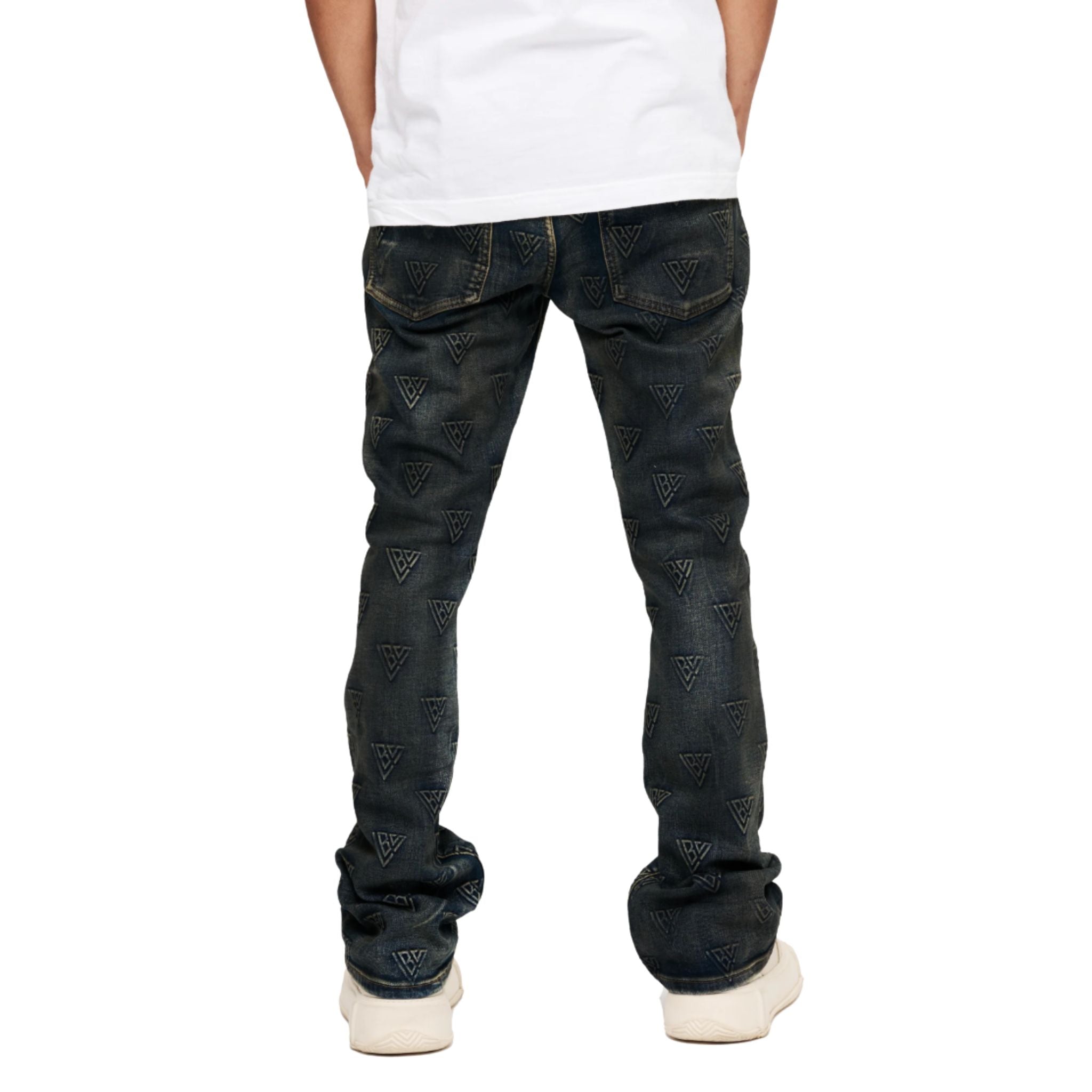 VALABASAS TAGGED STACKED FLARE JEAN