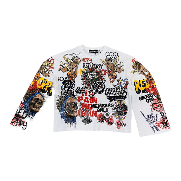 Red Poppy White Shirt