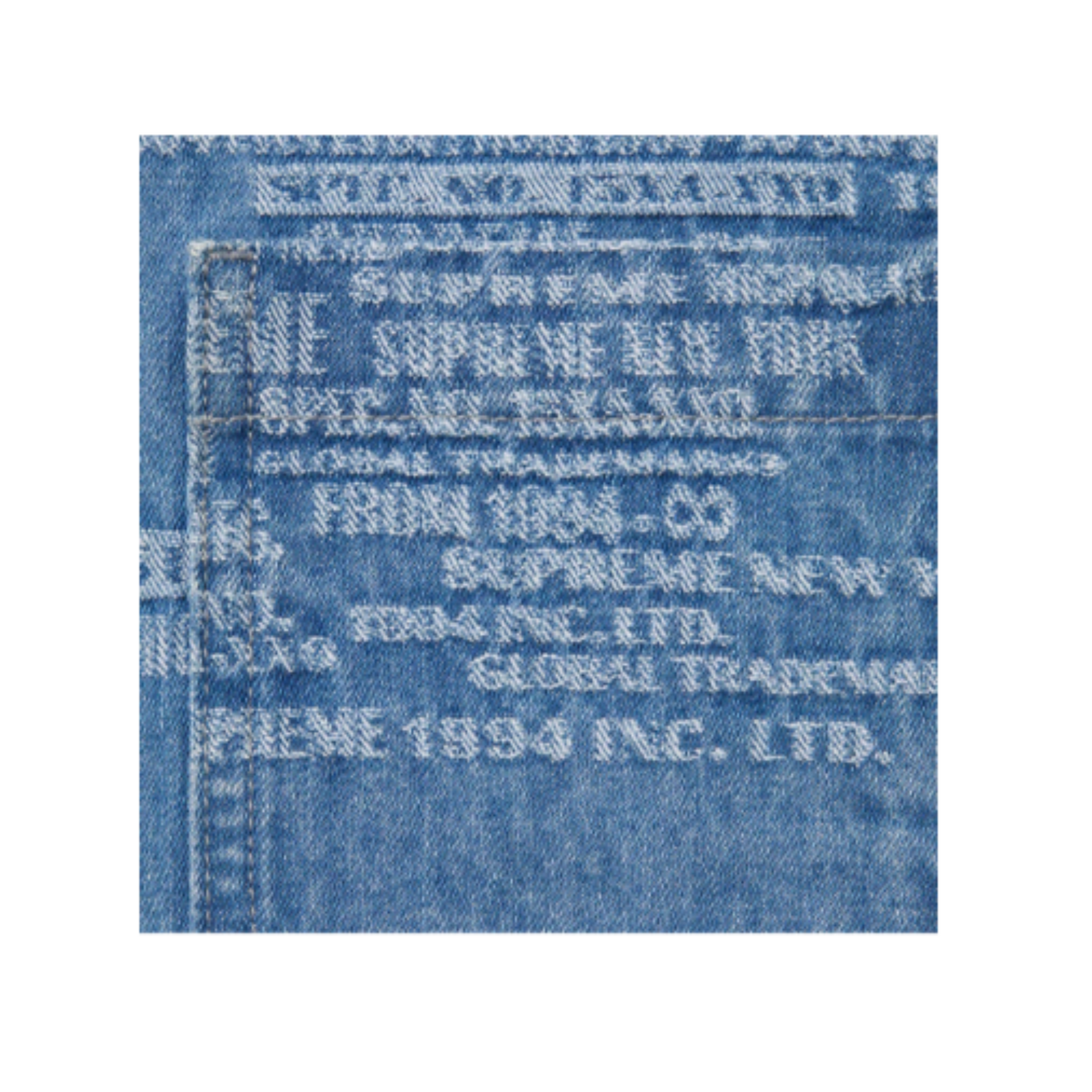 Supreme Men's Trademark Jacquard Denim Shirt