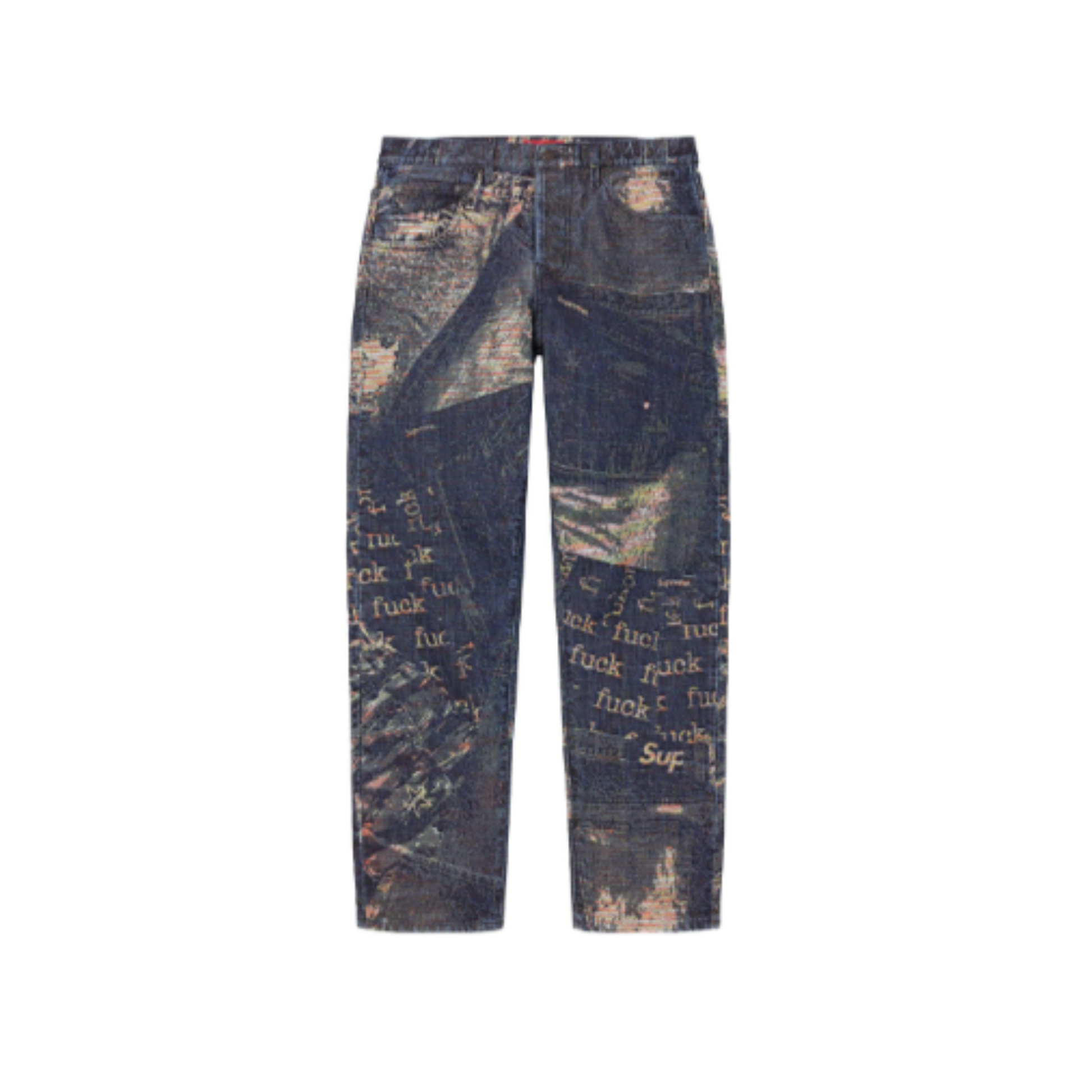 Kool Kiy Men's Supreme Denim Jacquard Regular Jeans