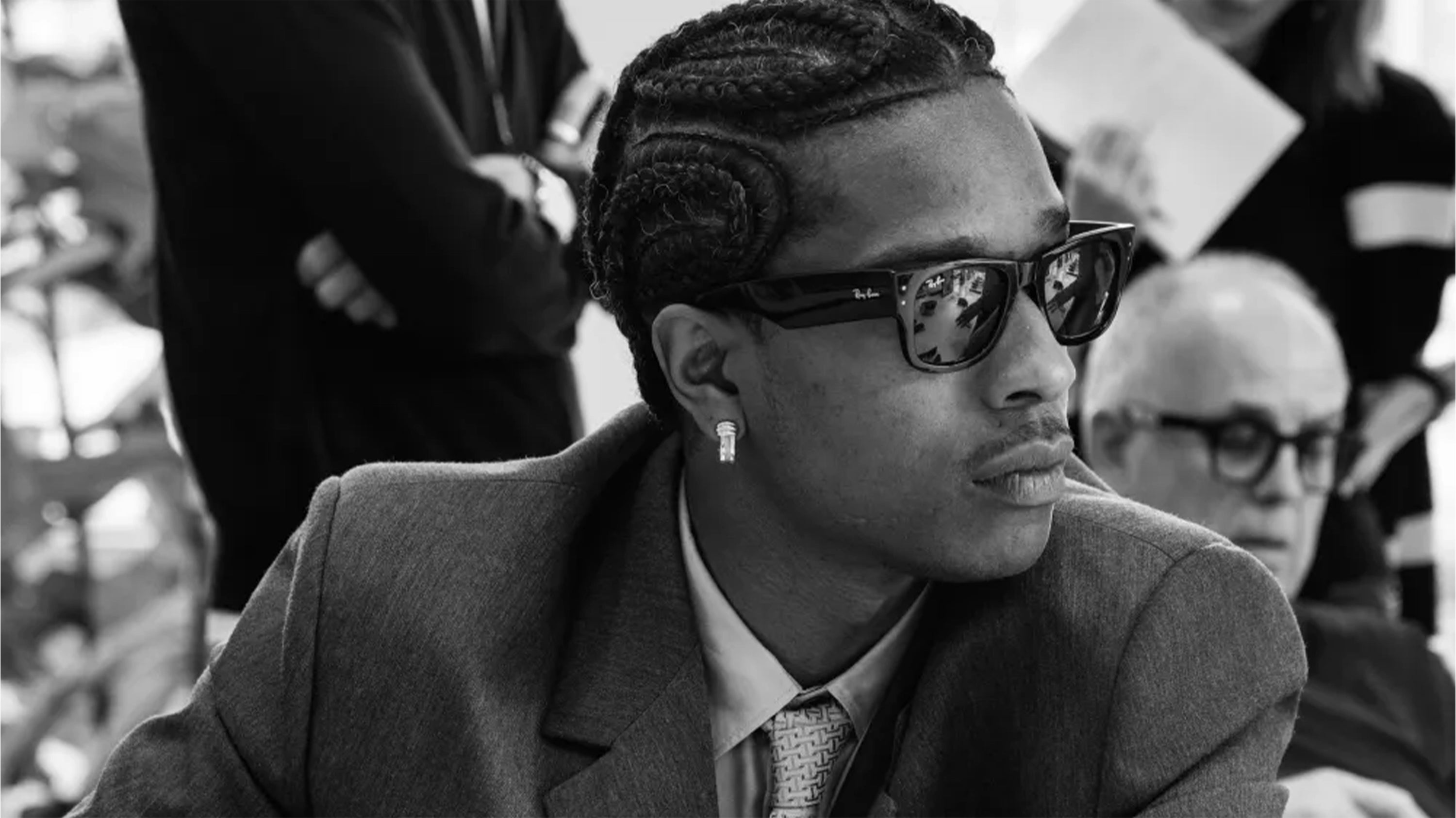 A$AP Rocky wearing Ray-Ban sunglasses
