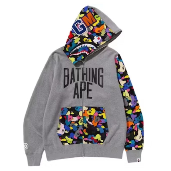 BAPE | Multi Camo NYC Logo Shark Hoodie
