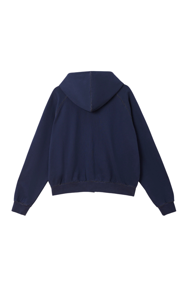 CACTUS | Blanket Stitch Zip-Up Hoodie