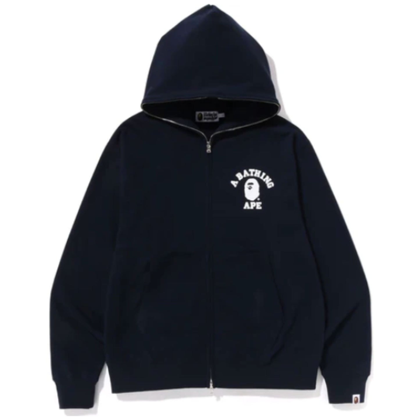 BAPE COLLEGE RELAXED FIT FULL ZIP HOODIE