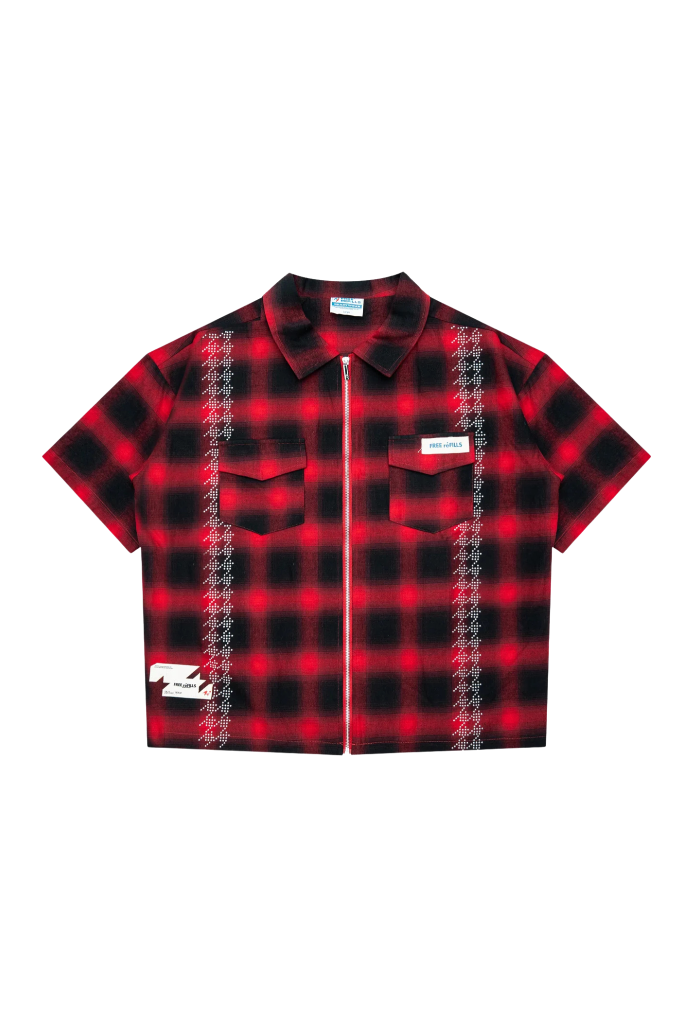 FREE REFILLS | Shadow Plaid Zip Shirt