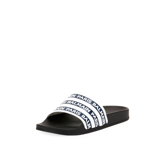 Balmain Men's Calypso Logo-Printed Slide Sandals