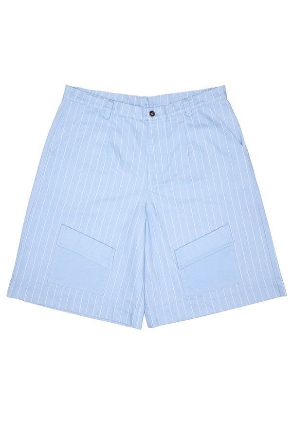 CACTUS VALLEY | Pleated Cargo Pinstripe Shorts