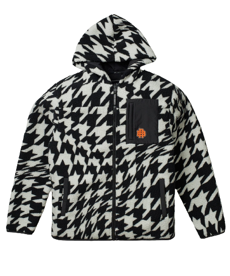 REASON Oreo Sherpa Fleece Hooded Zip Up Jacket Regular price