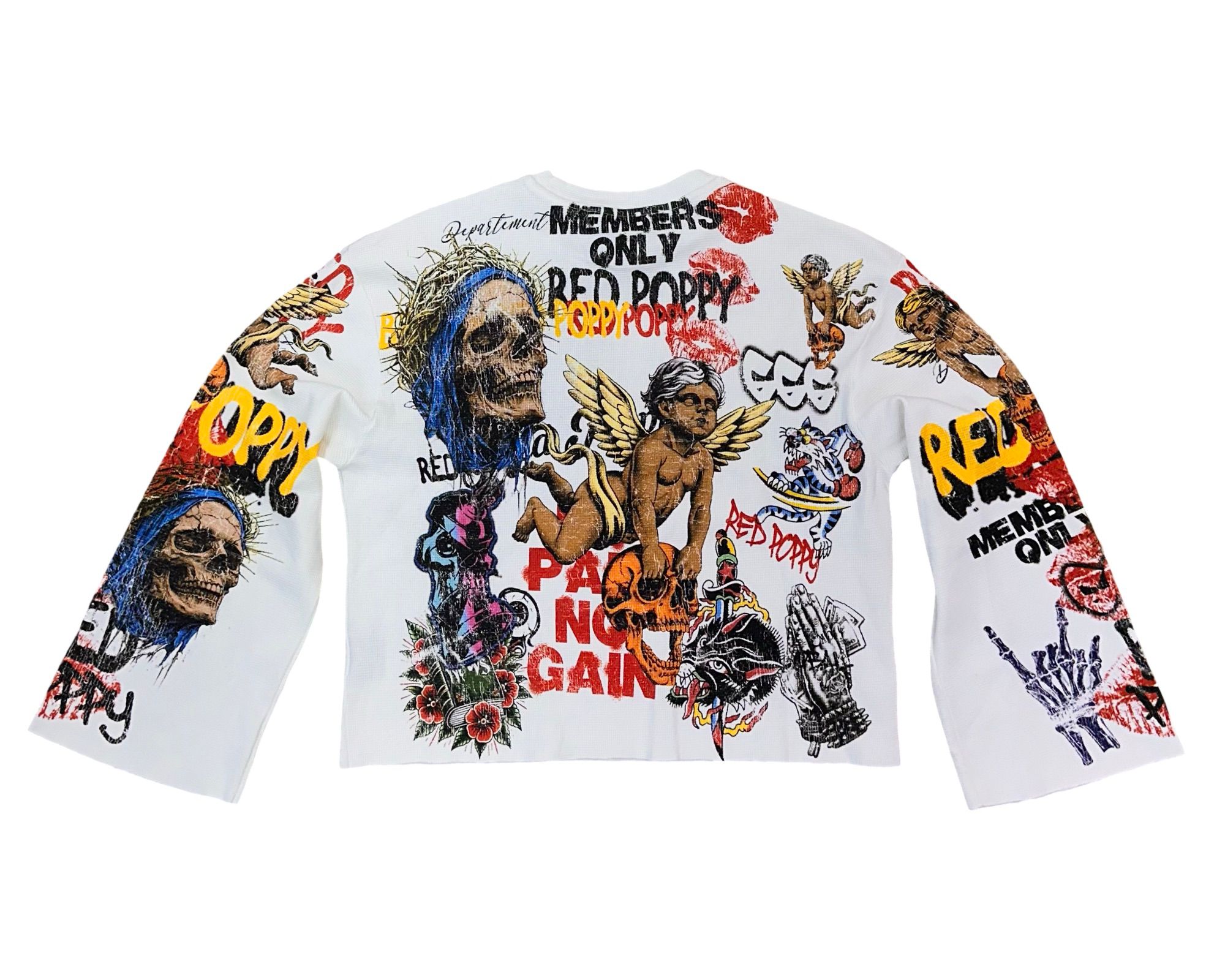 Red Poppy White Shirt