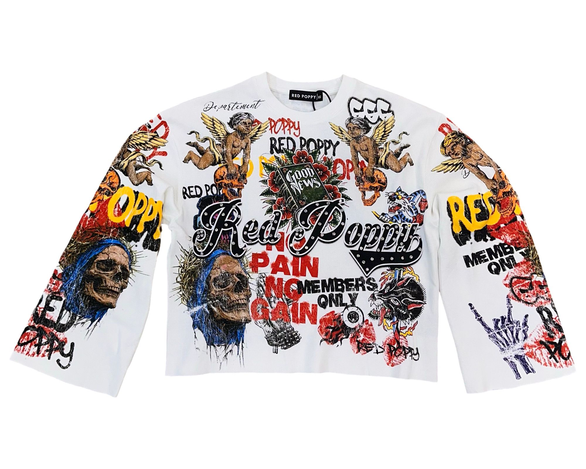 Red Poppy White Shirt