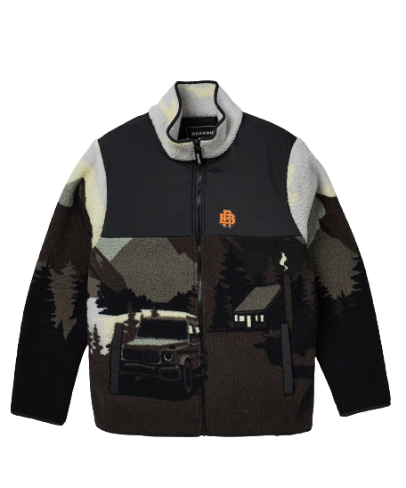 REASON Rb Series Sherpa Fleece Zip Up Jacket