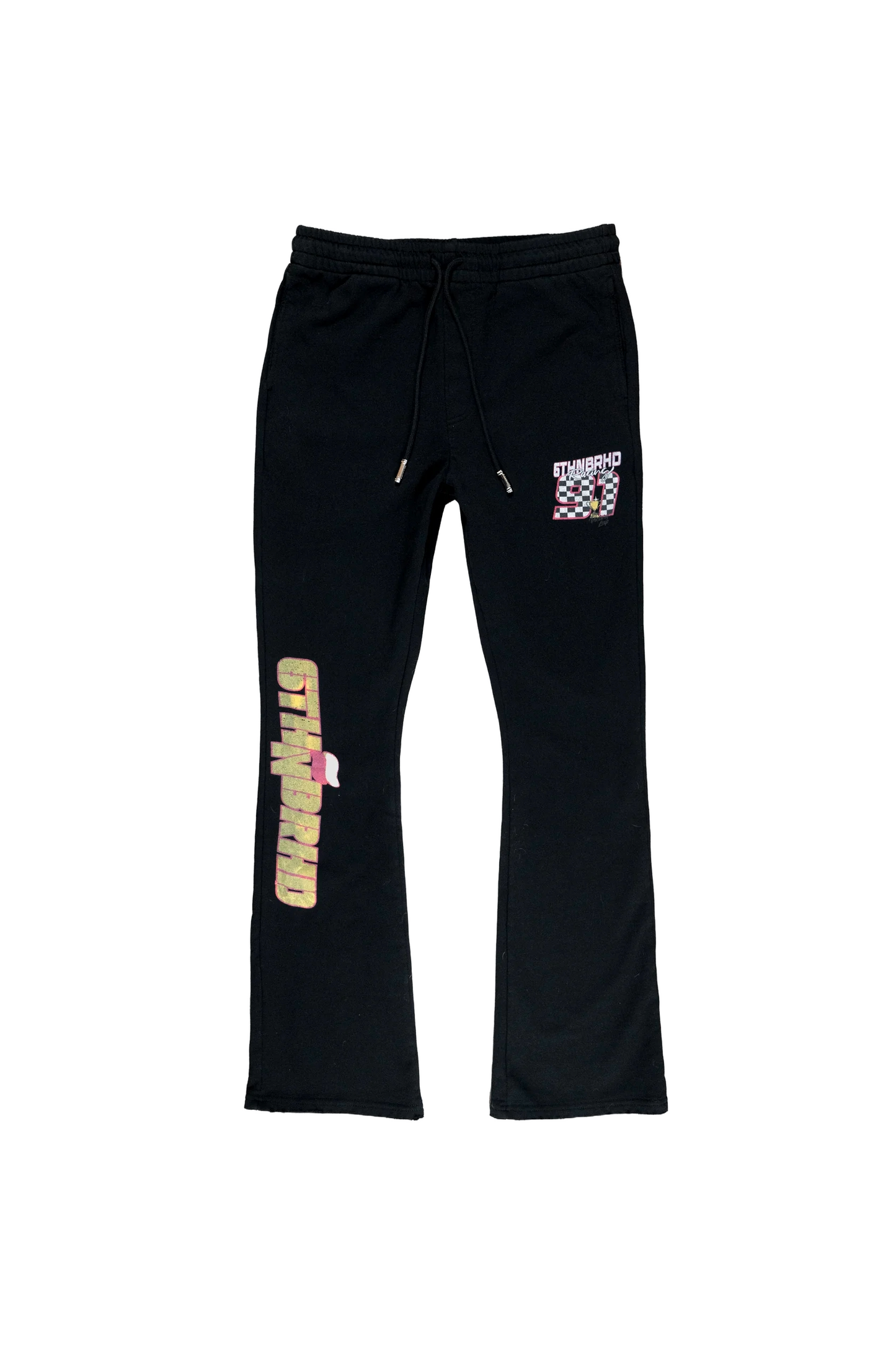 6TH NBRHD  "PIT STOP" STACKED PANTS