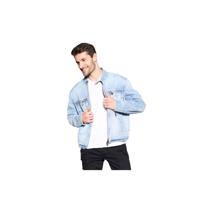 ANOM DENIM ZIP UP JACKET 