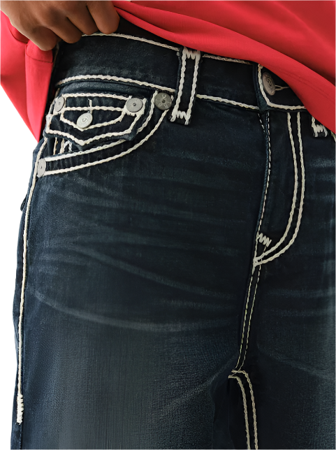TRUE RELIGION VINNY ROPE STITCH SHORT FLAP