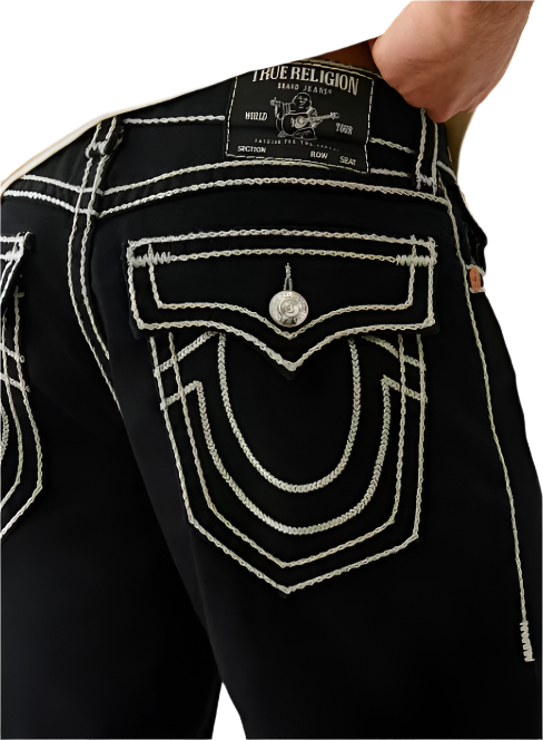 TRUE RELIGION BOBBY FLAP ROPE STITCH SHORT