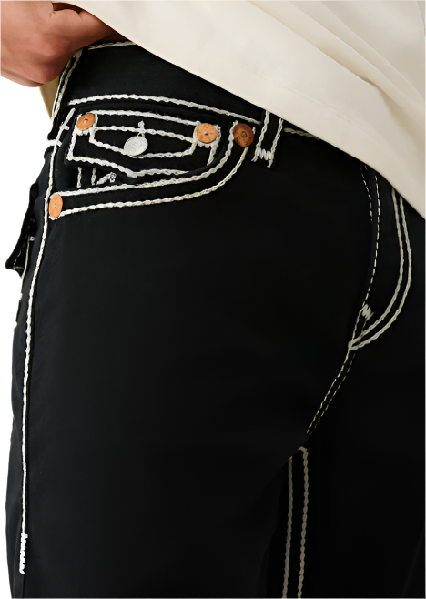 TRUE RELIGION BOBBY FLAP ROPE STITCH SHORT