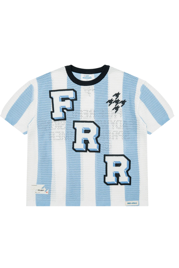 FREE REFILLS | Striped Crochet Knit Jersey