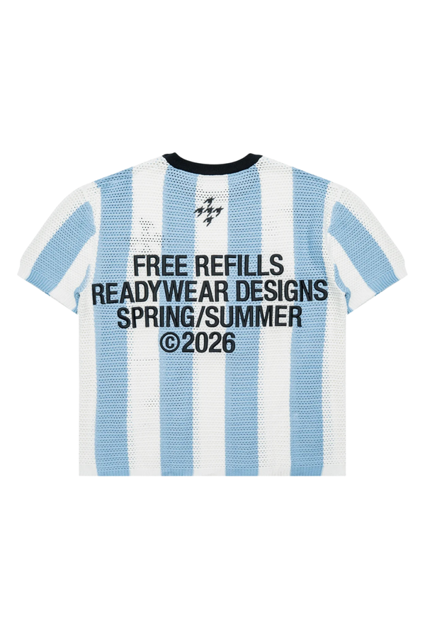 FREE REFILLS | Striped Crochet Knit Jersey