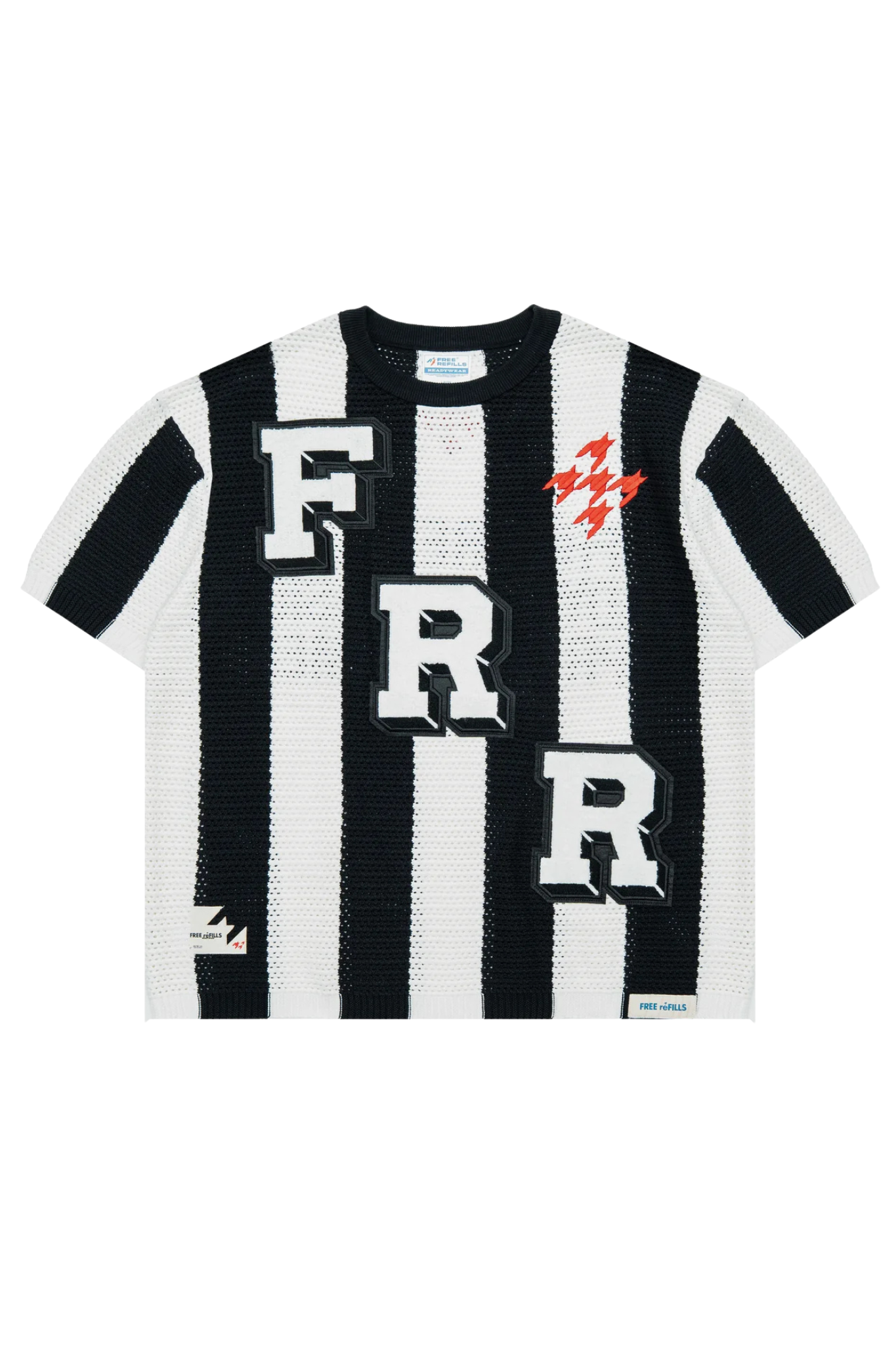 FREE REFILLS | Striped Crochet Knit Jersey
