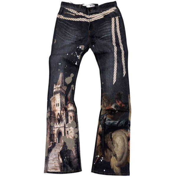 ARMOR JEANS | RM203SK-2 Digital Print Stacked Jeans
