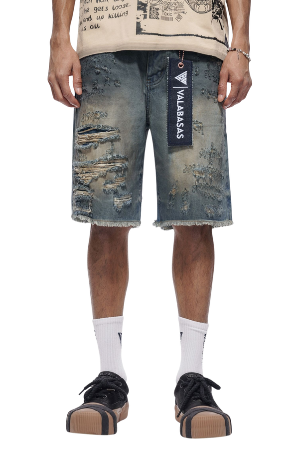 VALABASAS | Clipped Denim Shorts
