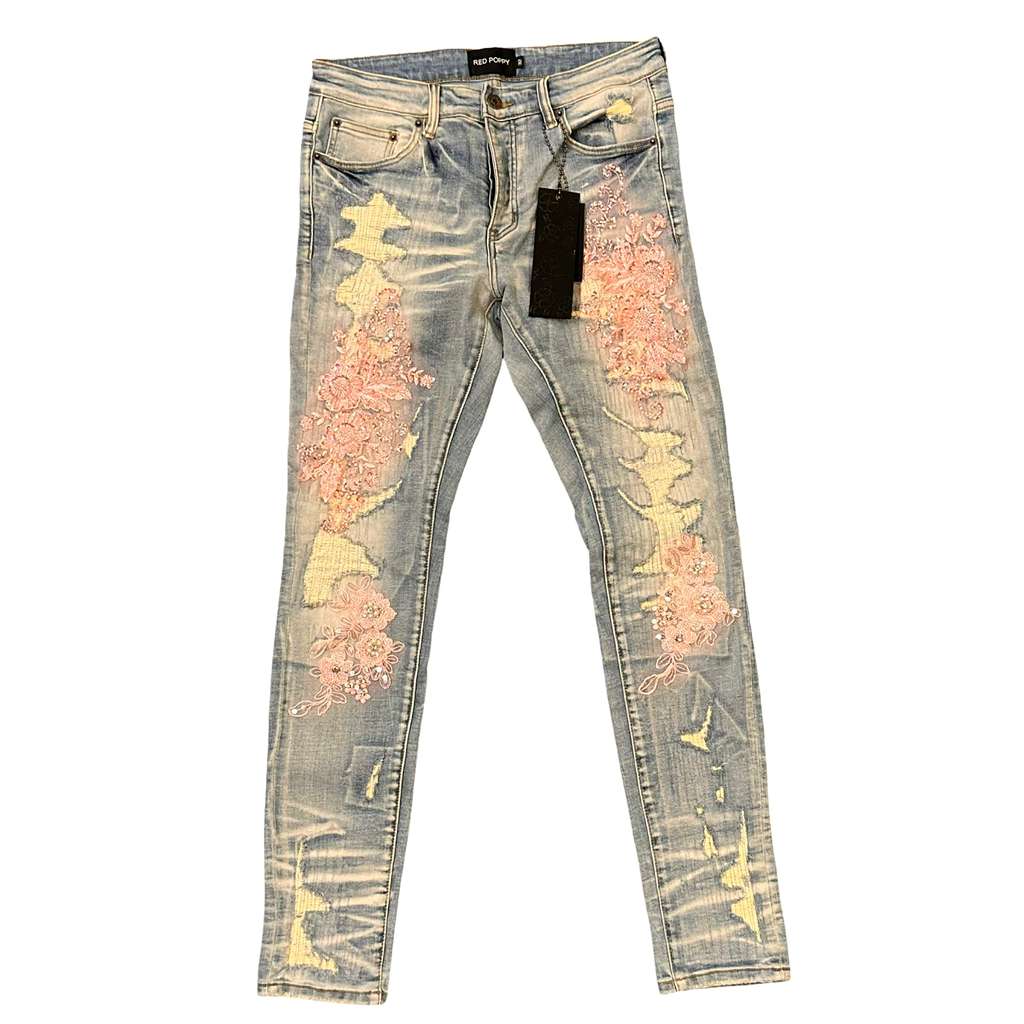 Red Poppy Men's Light Wash Jeans