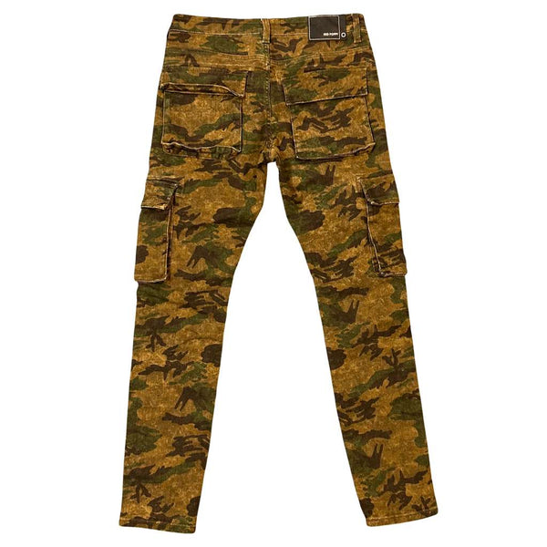 Red Poppy Skinny Denim Cargo Pants - Camouflage