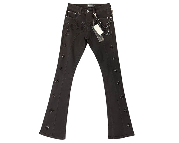 Red Poppy Black Jeans