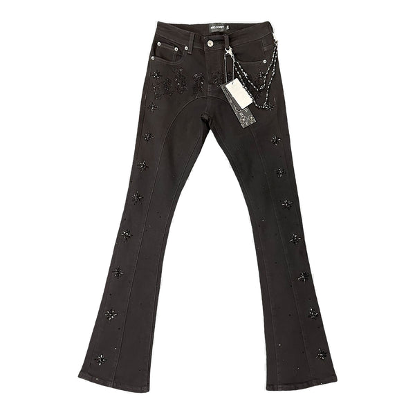 Red Poppy Black Jeans