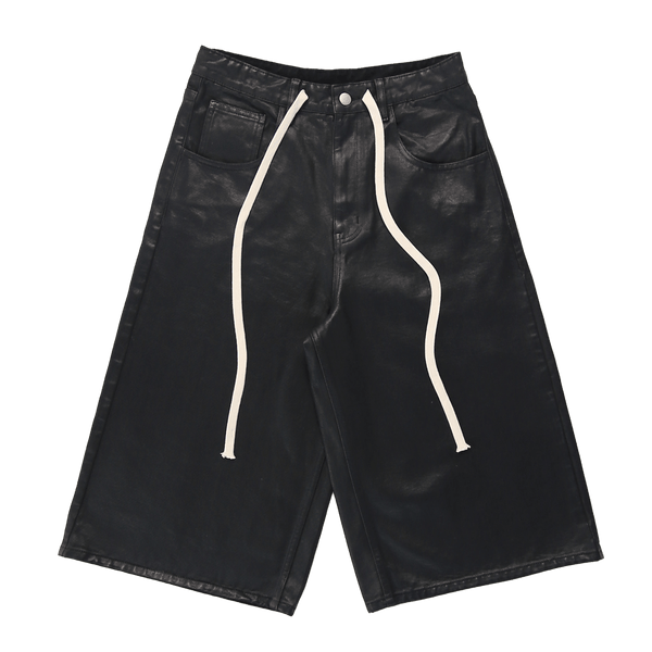 Syair Black Waxed Canvas Shorts