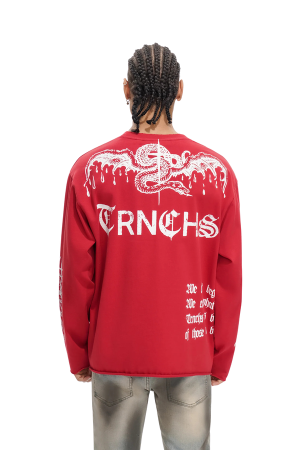 TRNCHS | Built By Blood Long Sleeve (Red)