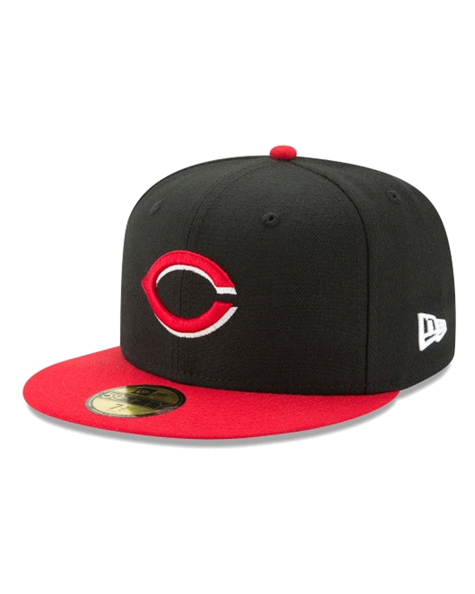 New Era Cincinnati Reds 59FIFTY fitted hat, black and red