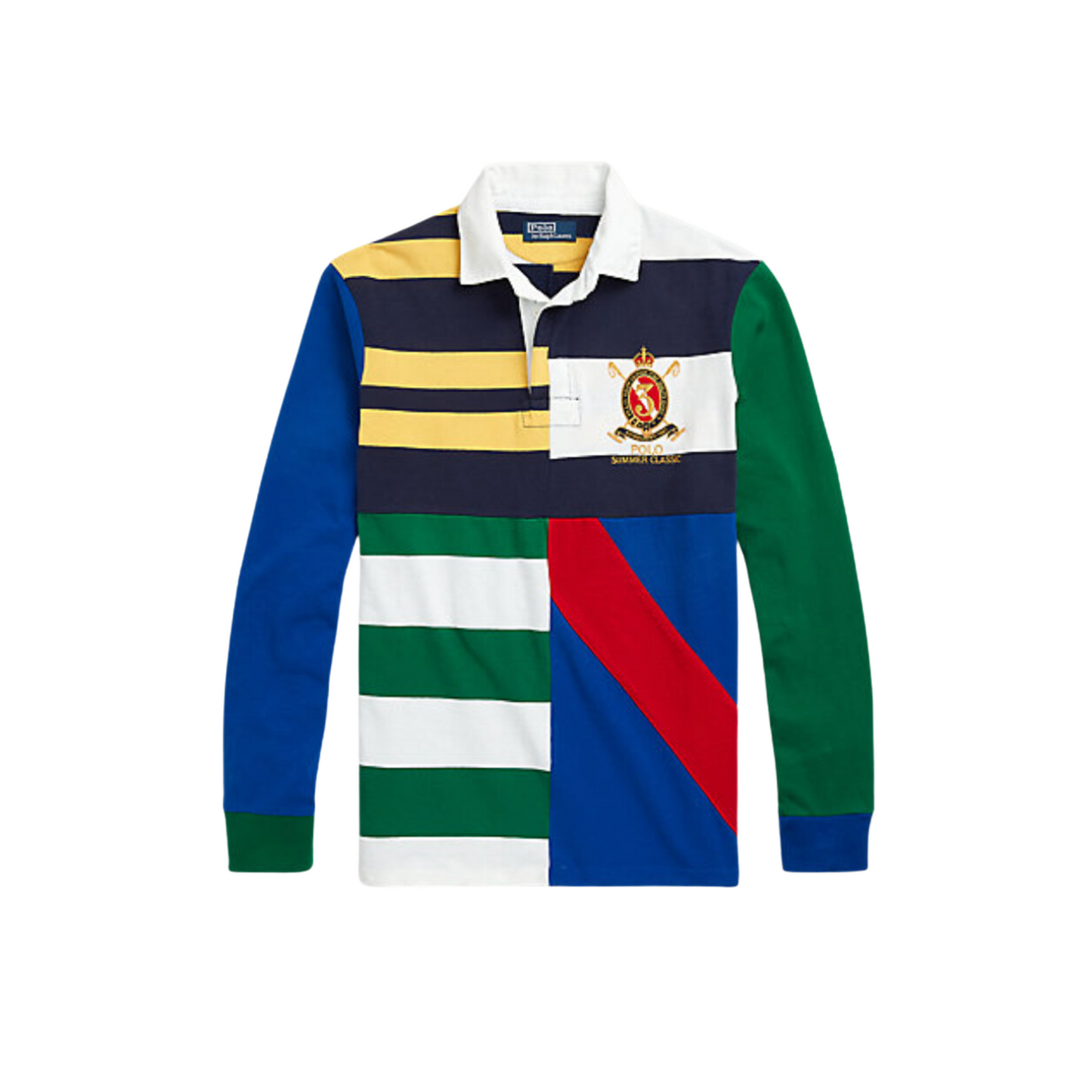 RALPH LAUREN Classic Fit Patchwork Jersey Rugby