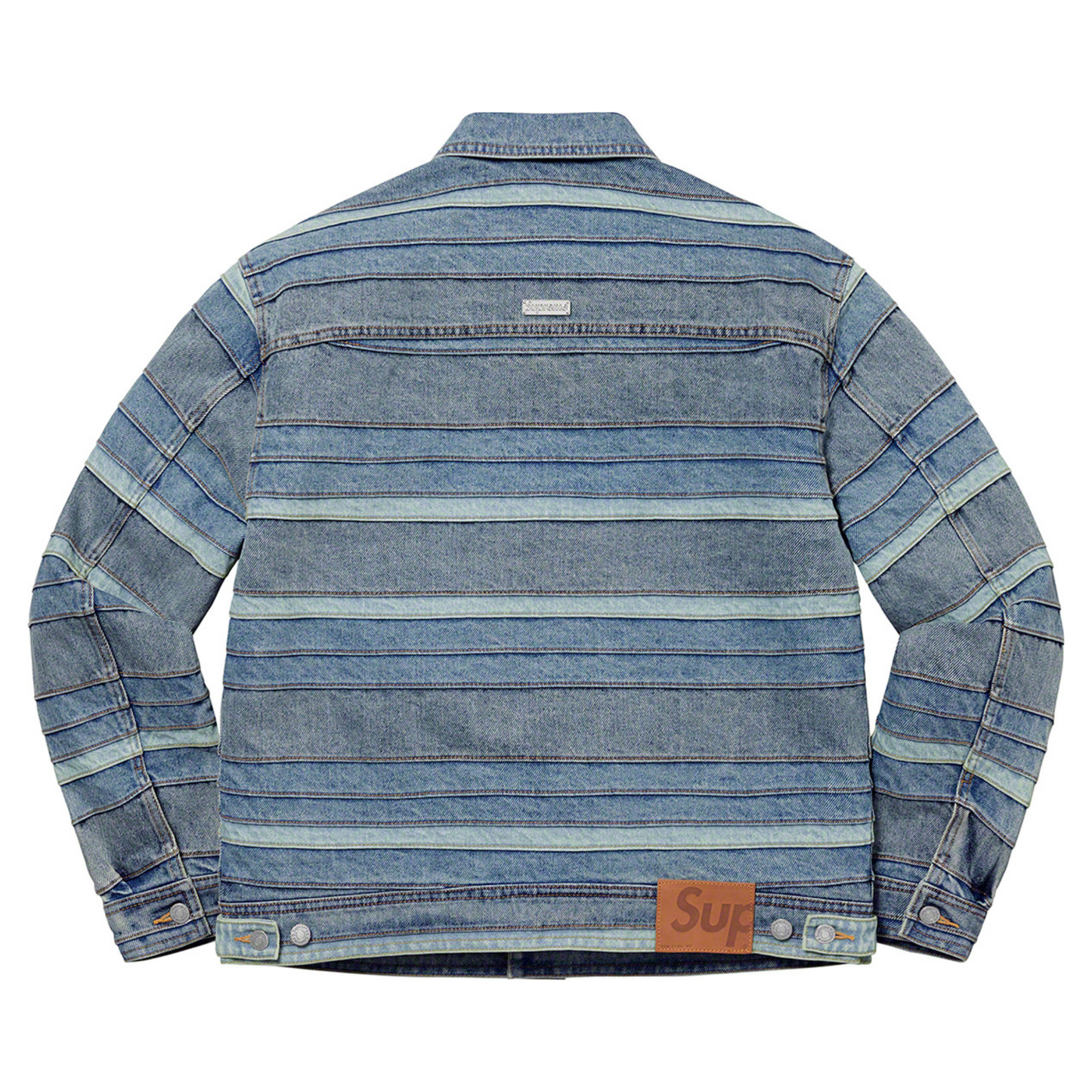 Kool Kiy Supreme Men's Layered Denim Trucker Jacket Blue / As