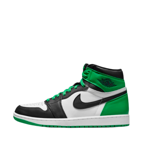 Air Jordan 1 High Black and Lucky Green
