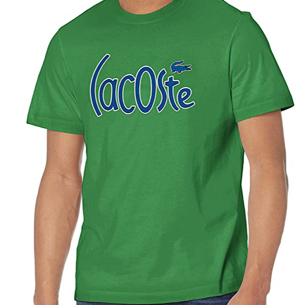 LACOSTE WARPED TEXT T-SHIRT