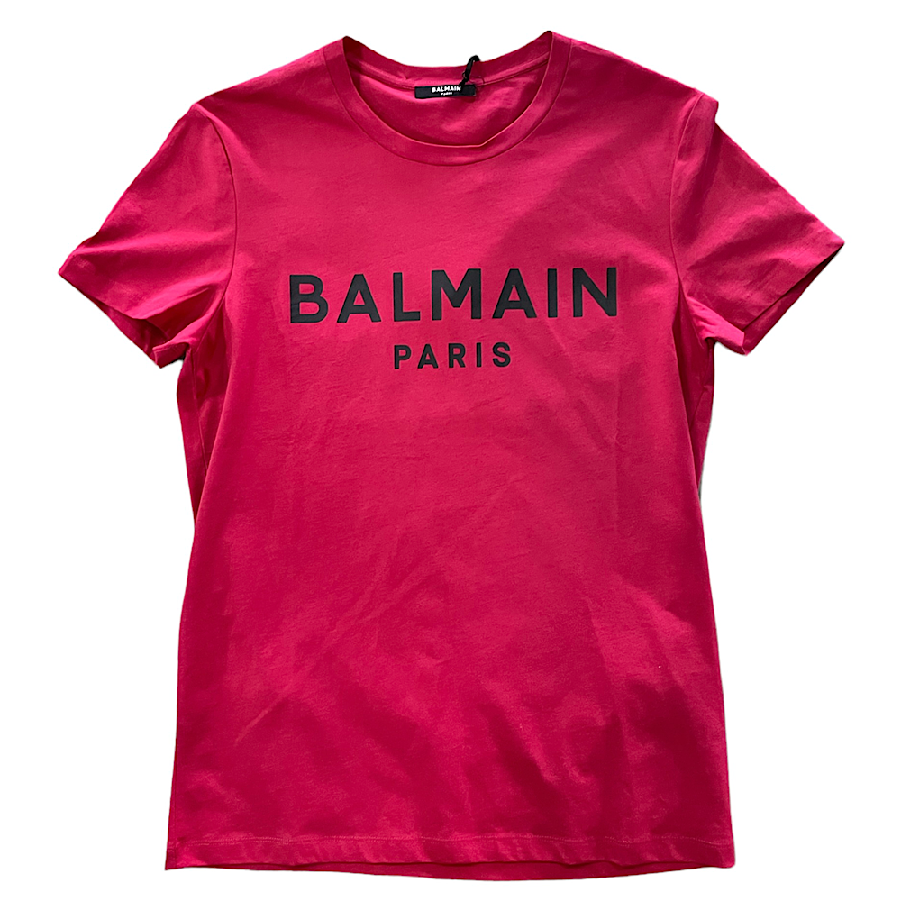 BALMAIN T-shirt In White/Red – The